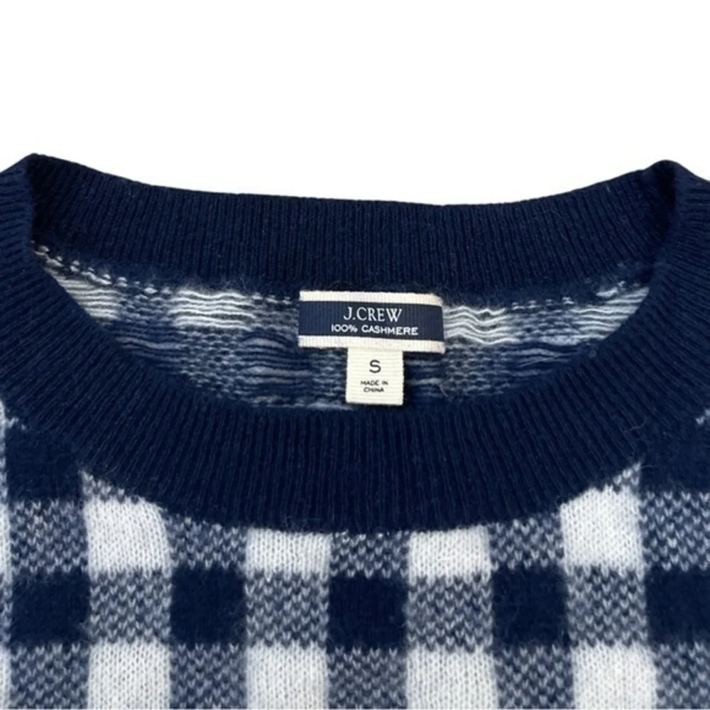 J.Crew • Gingham Checkered Cashmere Sweater S ASO Wednesday Addams